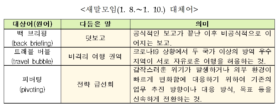 ‘트래블 버블’은 ‘비격리 여행 권역’으로 국립국어원 새말모임 다듬은 말 마련 