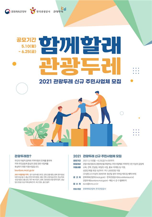 관광두레 36개 지역의 관광 활성화 이끌 주민사업체 모집